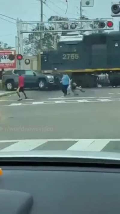 What could go wrong stopping on train tracks?