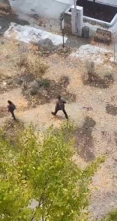 Pedro, Bella and Anna on set filming