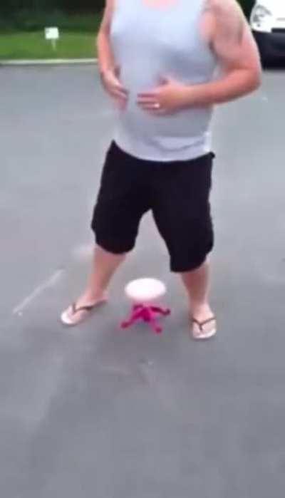 WCGW sitting on a mini table