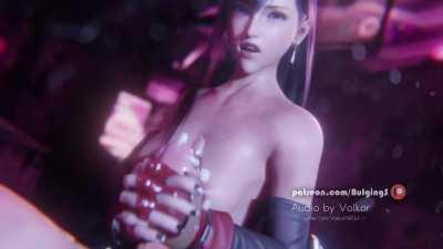 Tifa giving a handjob (Bulging Senpai, Volkor)
