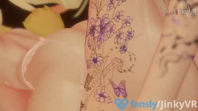 (JinkyVR) Watch till the end to see a bunny get SPIT-ROASTED in this slutty sleepover