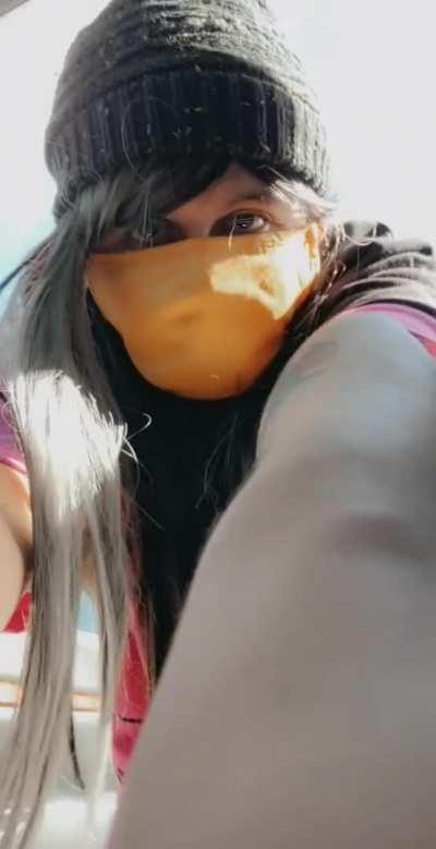 You get to see my fat join in with the flashing today. Hope the people enjoyed my tits today