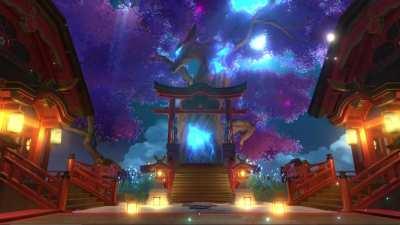 I can't wait for 2.0 so I made animated wallpaper of Inazuma's Sakura Tree!