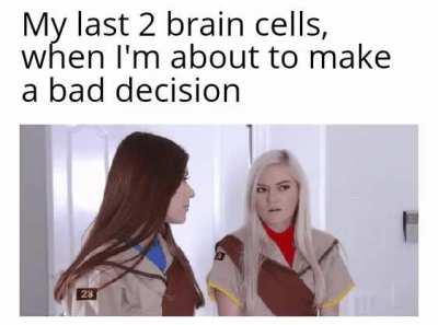 Maybe after it gets deleted, i'll be with 1 braincell