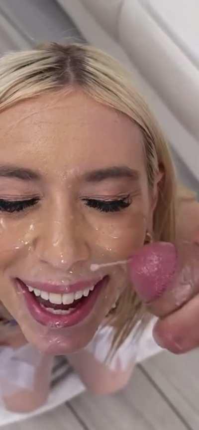 She gets excited for dessert