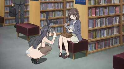 Best Bunny Girl Ever Mai-san forgot to wear clothes today GIF