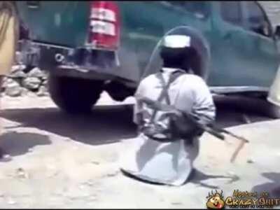 By allah I will give you a taste of my shoe