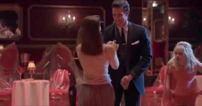 Filming the dance scene in 