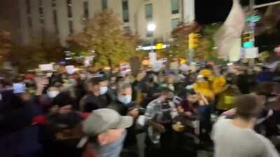 Good vibes outside the convention center tonight