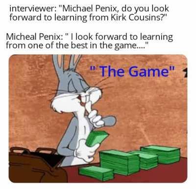 Michael Penix gets to sit and learn...