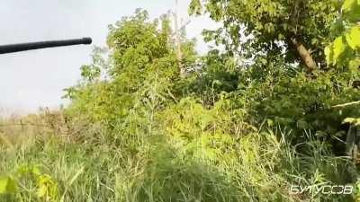 UA POV: Footage of Nucking_futs_yuri and the Ukrainian 59th Motorized Brigade performing a heavy assault on a Russian position holding a local crossroads. The group loses their supporting tank to a mine, and a HMMWV to a Russian artillery shell, but event