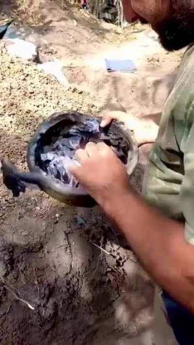 Ukrainian Soldier Tests Out the New Helmets that Russian Soldiers are Given.