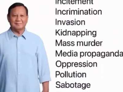 Least authoritarian former general of Indonesia, and he's about to be elected as President of Indonesia 🥰🥰🥰