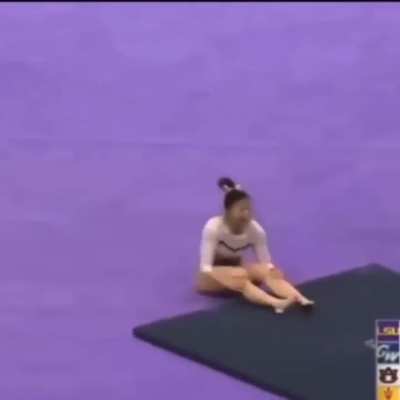 Gymnast gets jacked up