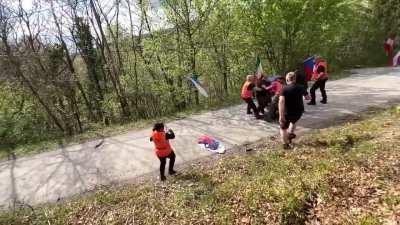 WRC Rally Croatia 2023 - Insane Spectator FIGHT on Flat-out Jump