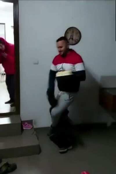 To catch the birthday cake