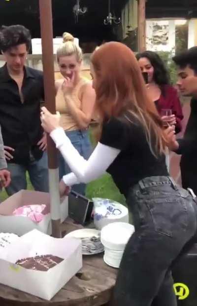 Madelaine Petsch shakes her booty