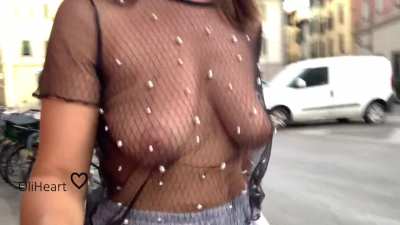 Dared to wear a sheer top in public

