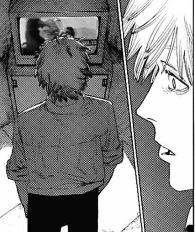 Denji is watching a training film