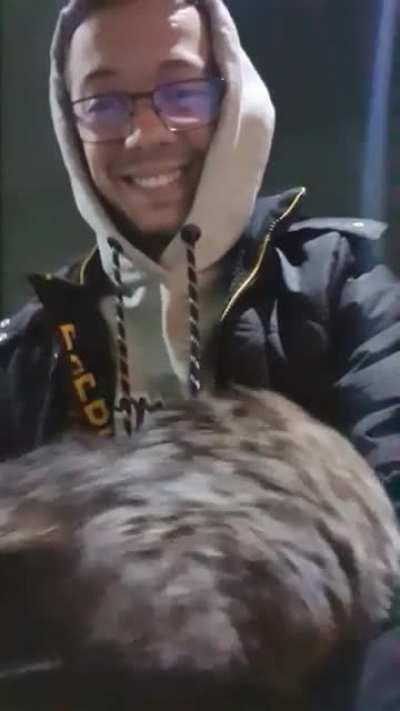 I was just greeted by this wonderful lady of the streets