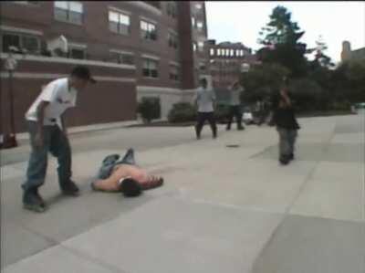 HMFT after I blade down these stairs with no helmet (injuries sustained was a cracked skull and, due to major brain trauma, he lost his sense of smell)