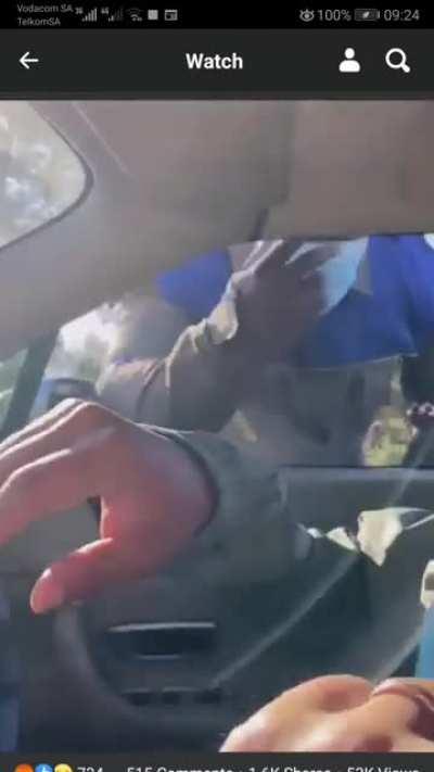 This happened this afternoon around hartebees. A public member being assaulted for asking to see name tag.