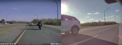 Dangerous lane splitting