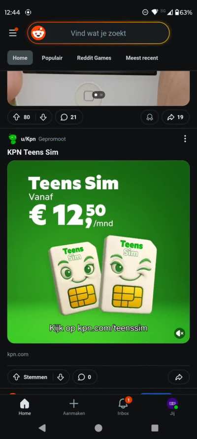 This sim card ad from kpn