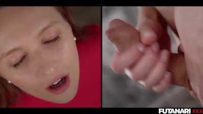 Stacy Cruz Stroking a Fat Cock