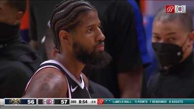 [Highlight] Paul George gets called for a flagrant after viciously shoving Campazzo to the ground