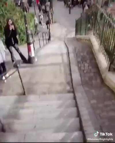 I can’t even go down the stairs normally.