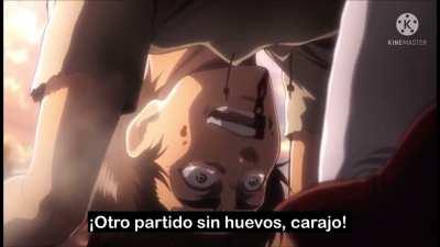 No te da pena enfrente de Mikasa, Gonzalo? 😔