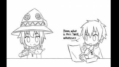 Kazuma and megumin having a wholesome chat / 