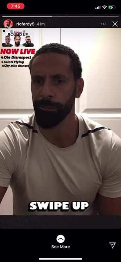 Rio, “Bit disrespectful to Ole Gunnar Solskjaer if I’m honest, people chatting about that Pochettino has been spoken to and stuff. I’ve got it under a really really really good source that there have been no conversations or anything like that going on.”