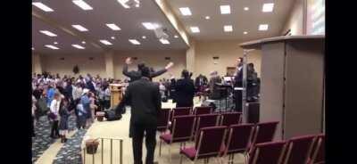 How to disobey state orders and get COVID-19, taken from the Lighthouse Pentecostal Church in La Grande on May 24th.