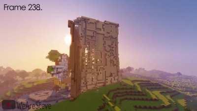 Minecraft monument to our god