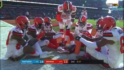 [Highlight] Today marks 51 days until the 2022 NFL Season Starts! Let’s remember this 51 yard TD pass into double coverage from Baker Mayfield to Jarvis Landry against the Panthers back in 2018. Browns win, 26-20.