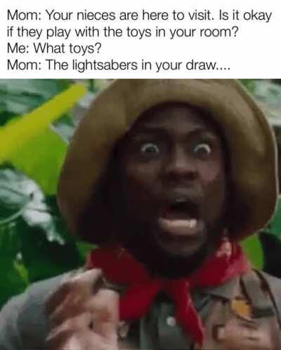 Keep the lightsabers away from the younglings!