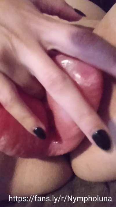 Fingering my pee hole of my huge pumped pussy felt amazing! Wanna lend me a finger next time? 