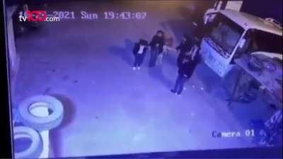 First they escaped from the dog by dancing, and then they included the dog in the dance.