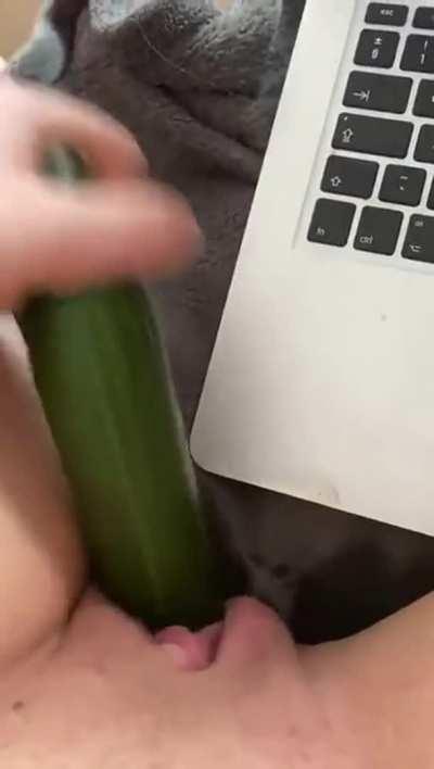 watching porn with cucumber