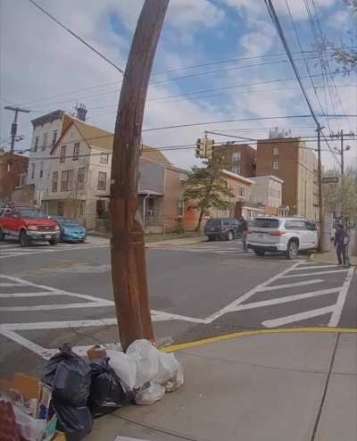 Kid on scooter has another chance in life