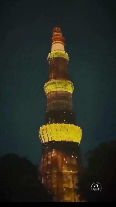 Spectacular laser show illuminates Qutub Minar ahead of G20 Summit in Delhi