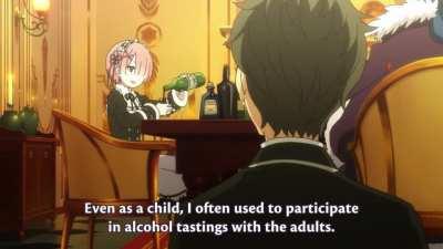 Emilia tries alcohol for the 1st time and the results are adorable. [Re:Zero Memory Snow]