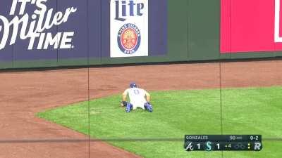 [Highlight] [Highlight] Sam Haggerty robs Matt Olson with a great diving catch.