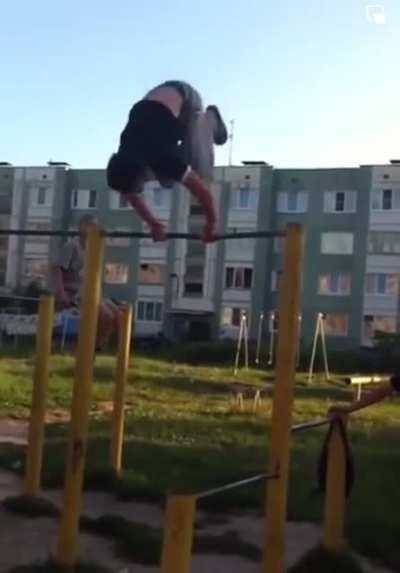 HMFT after I show off my gymnastic skills!