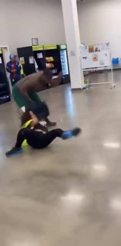 In the Walmart break room