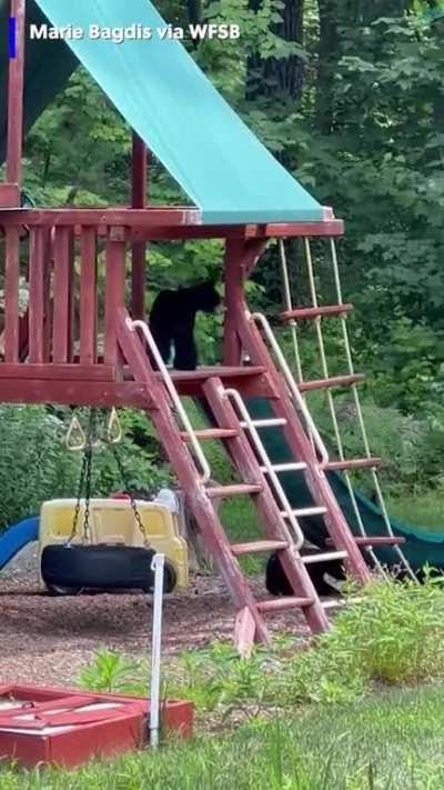 When your mom says you can stop by the playground for a little bit