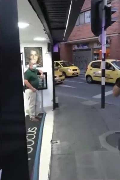 Tripping prank makes dude trip out.