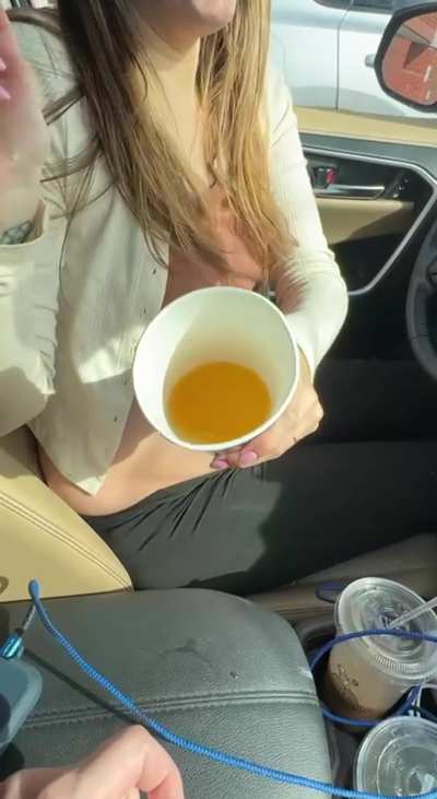 Drinking it outside Costco
